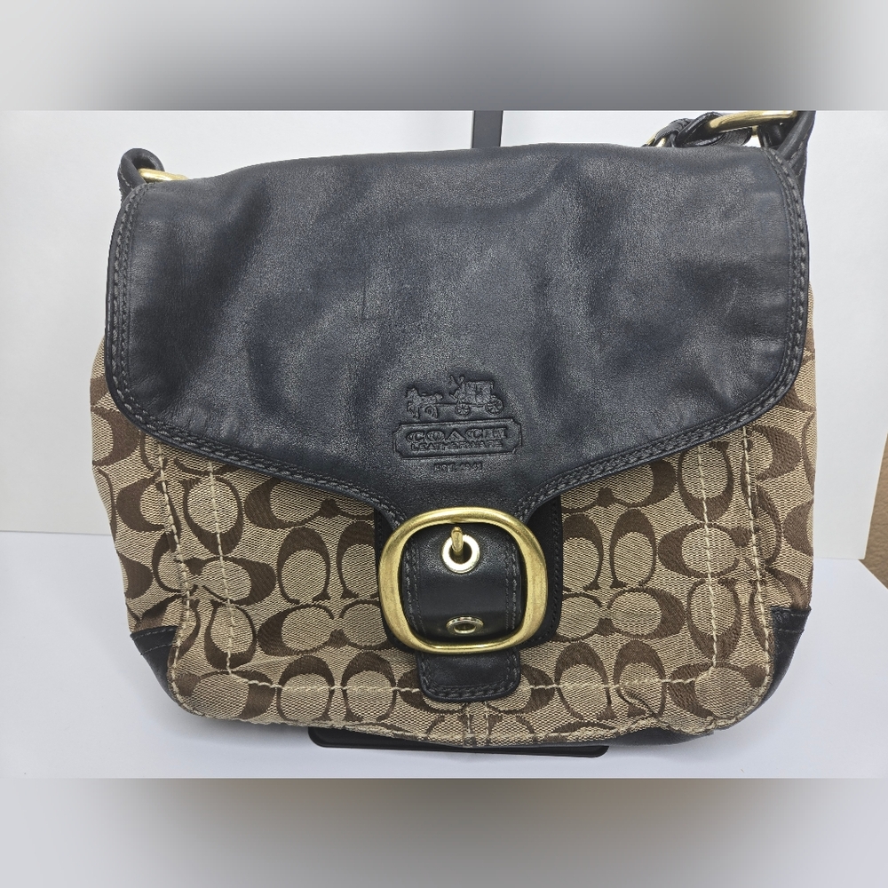 Coach Black and Brown Crossbody Bag